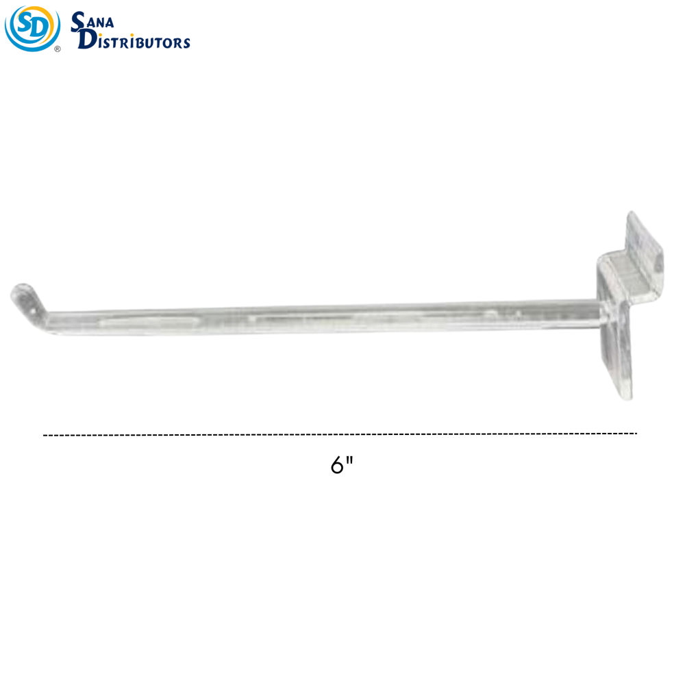 Plastic Slatwall Hook 6"