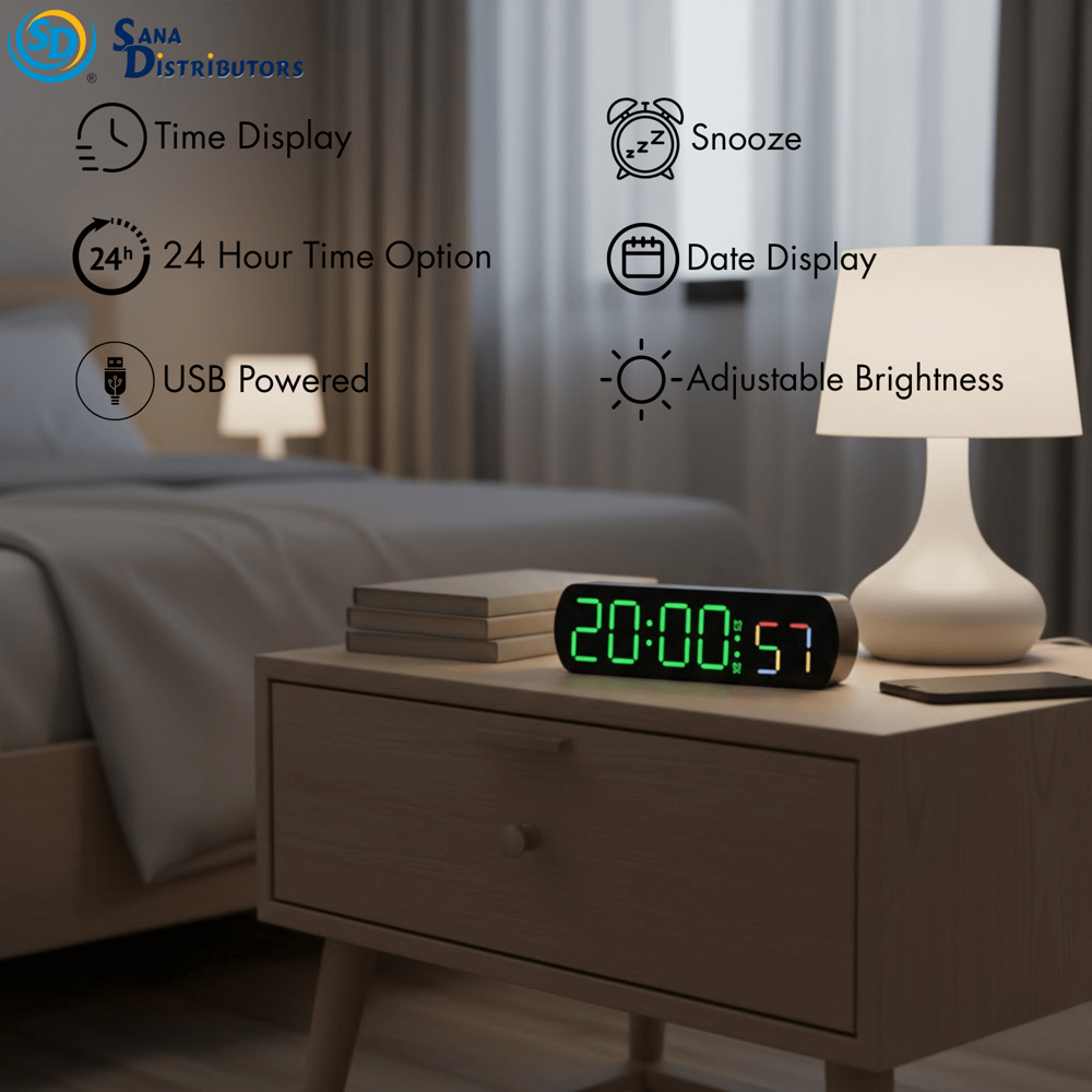 LED Clock with USB Cable #6639