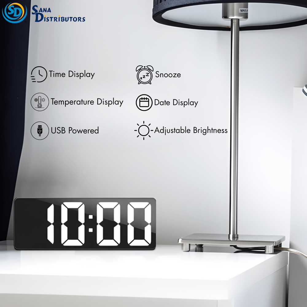 LED Clock with USB Cable #gh0712l