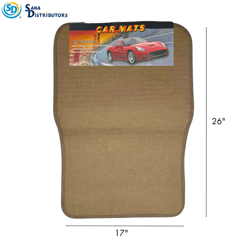 Car Mats 4pc Set - Assorted Colours