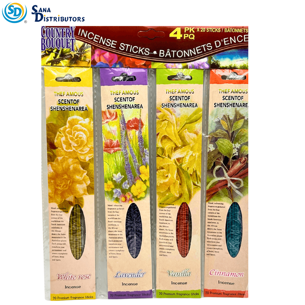 Incense Sticks 4pk 20pcs 13"x10