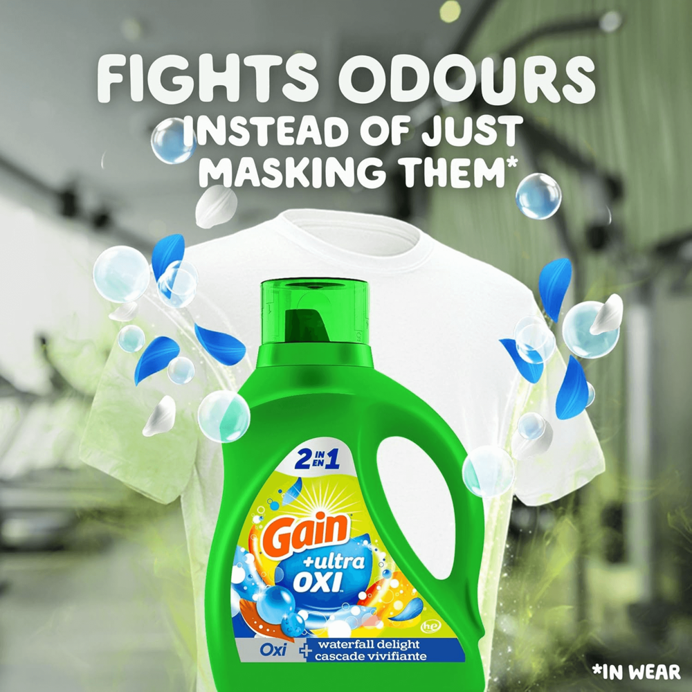 Gain Liquid Detergent - Waterfall Delight 306 mL ($27 for 12pcs)