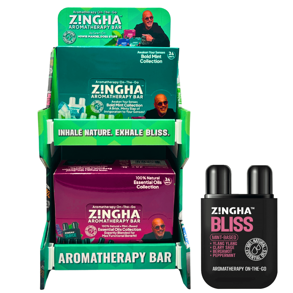 Z!ngha Aromatherapy Bar 50pc Display - Bold Mint & Essential Oils Collection ($4.99 per Unit