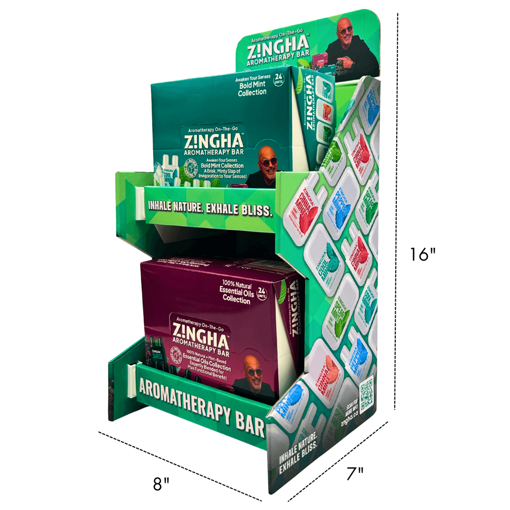 Z!ngha Aromatherapy Bar 50pc Display - Bold Mint & Essential Oils Collection ($4.99 per Unit