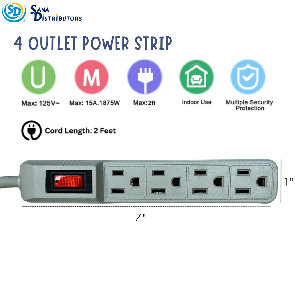 Sd Power Bar 4-outlet 2ft