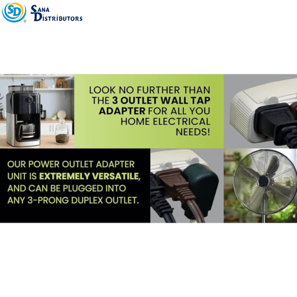 Sd Grounded Wall Tap 3 Outlet