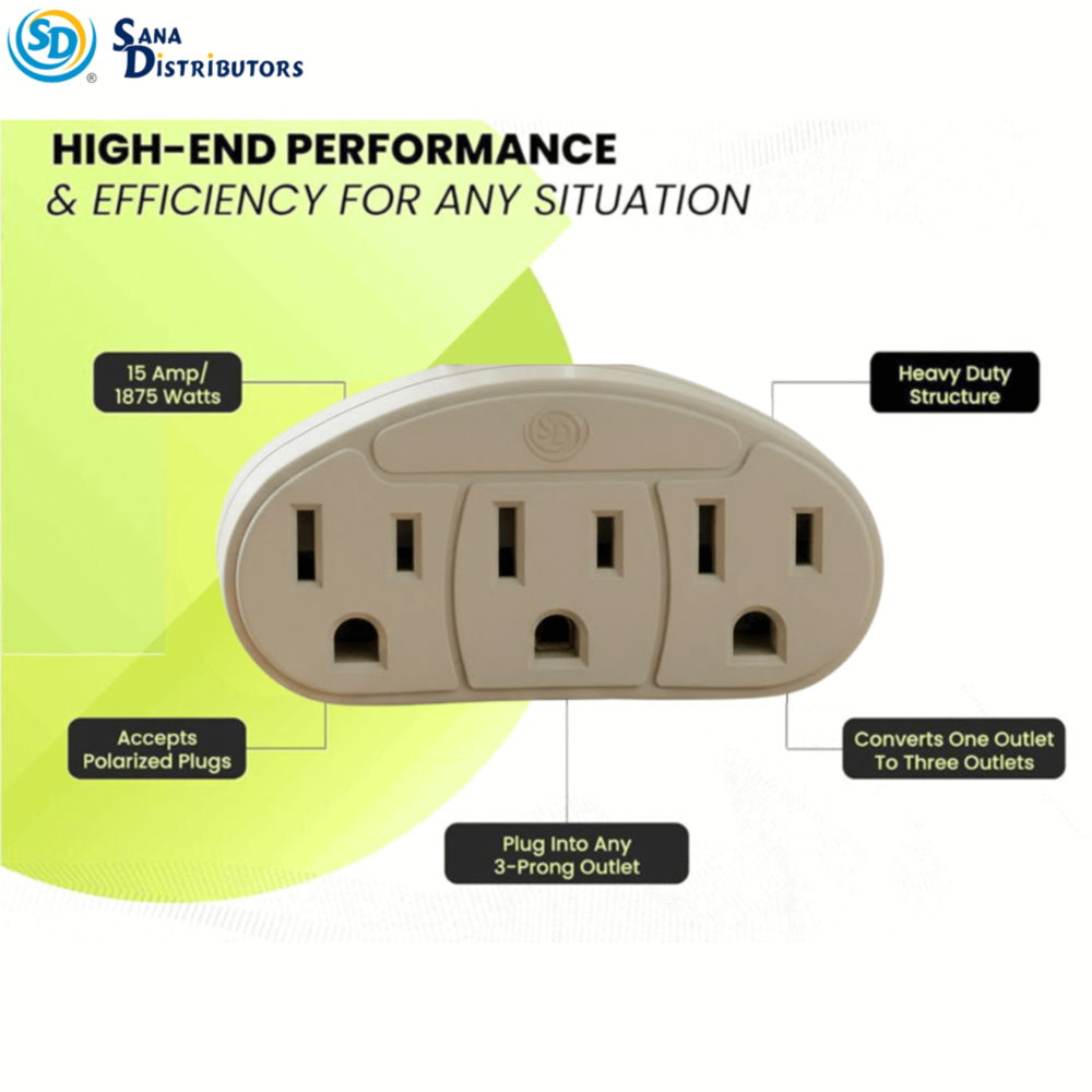 Sd Grounded Wall Tap 3 Outlet