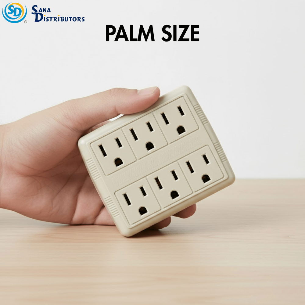 Sd Grounded Wall Tap 6 Outlet