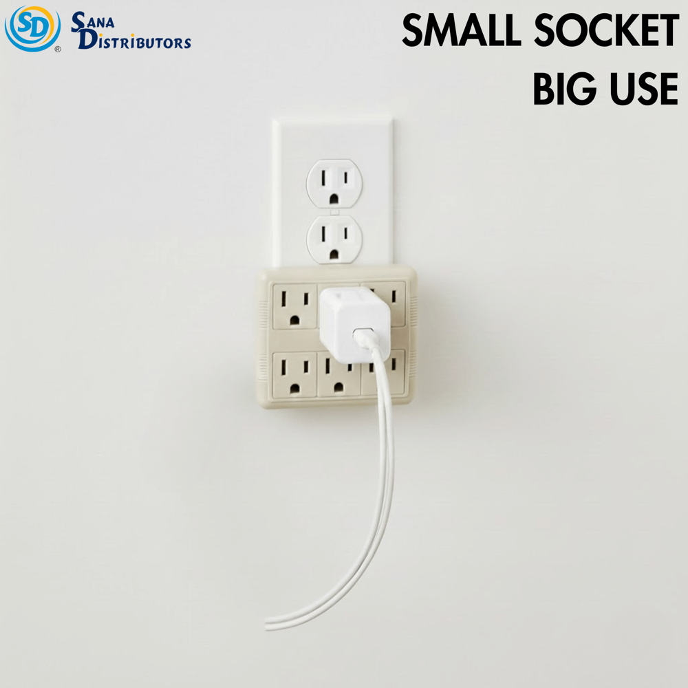 Sd Grounded Wall Tap 6 Outlet