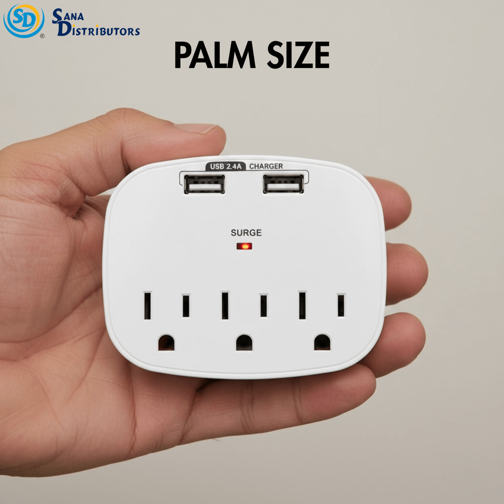 Sd Wall Tap with Dual USB 3 Outlet Max 2.4a