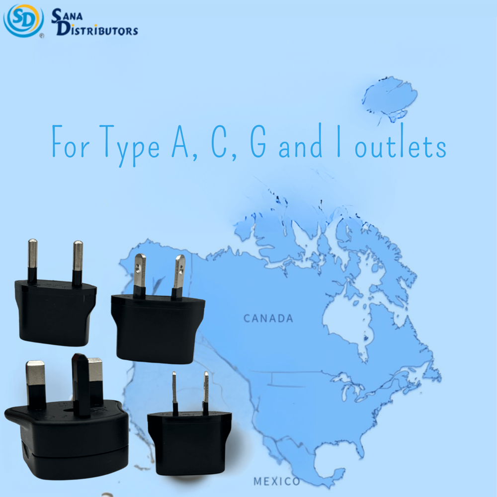 Vital 4 Travel Adapters [Type A,c,g, I]