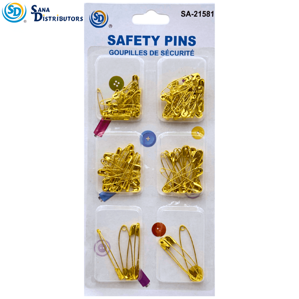 Sd Safety Pins - Gold - Assorted Sizes
