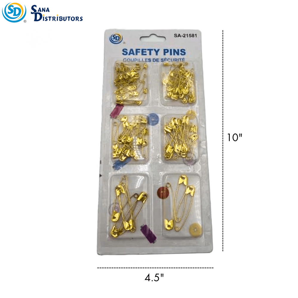 Sd Safety Pins - Gold - Assorted Sizes