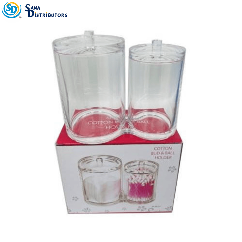 Acrylic Cotton Buds & Brush Holder 6"x3.5"
