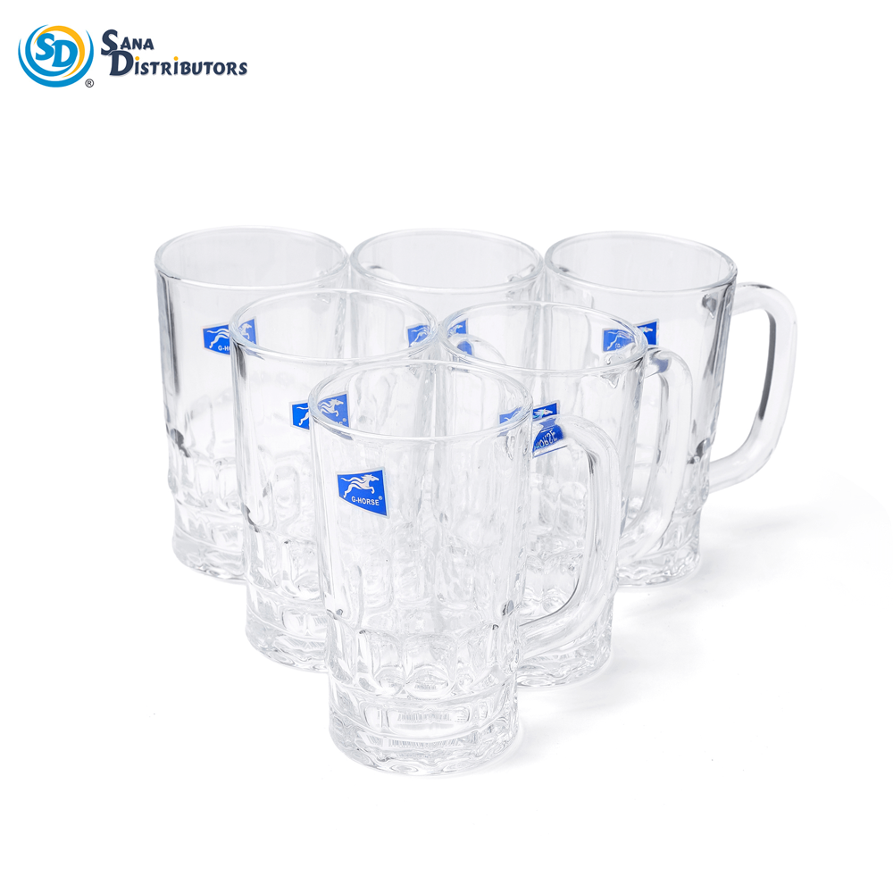 Glass Mugs 6pcs 330 mL 6"
