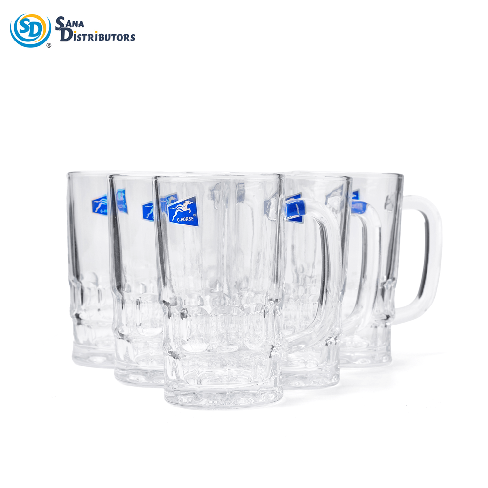 Glass Mugs 6pcs 330 mL 6"
