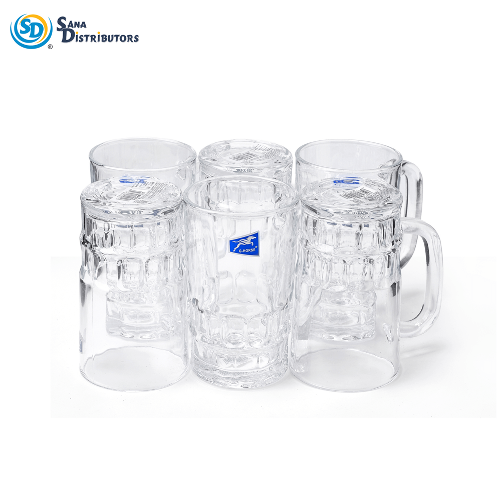 Glass Mugs 6pcs 330 mL 6"