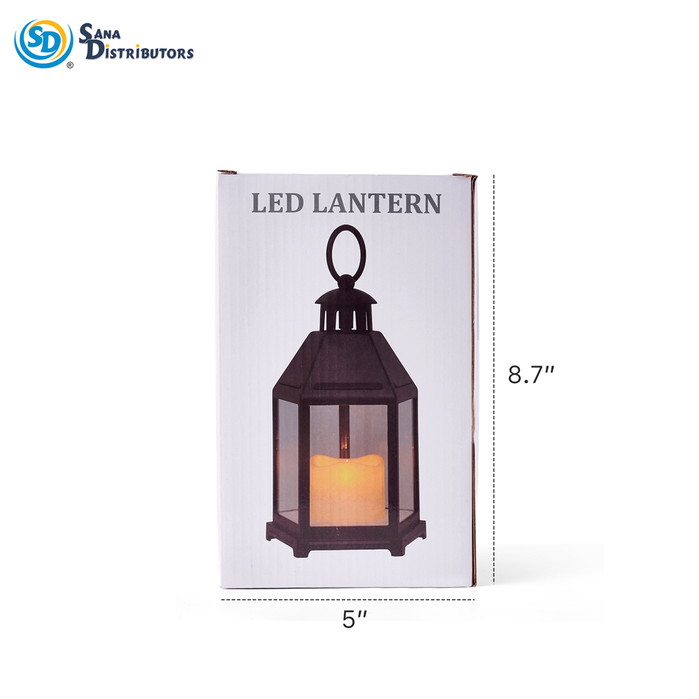 LED Lantern Islamic Style - Gold 8.7"