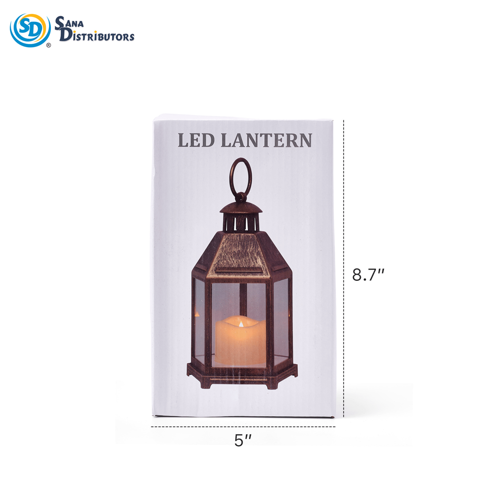 LED Lantern Islamic Style – Black 8.7"