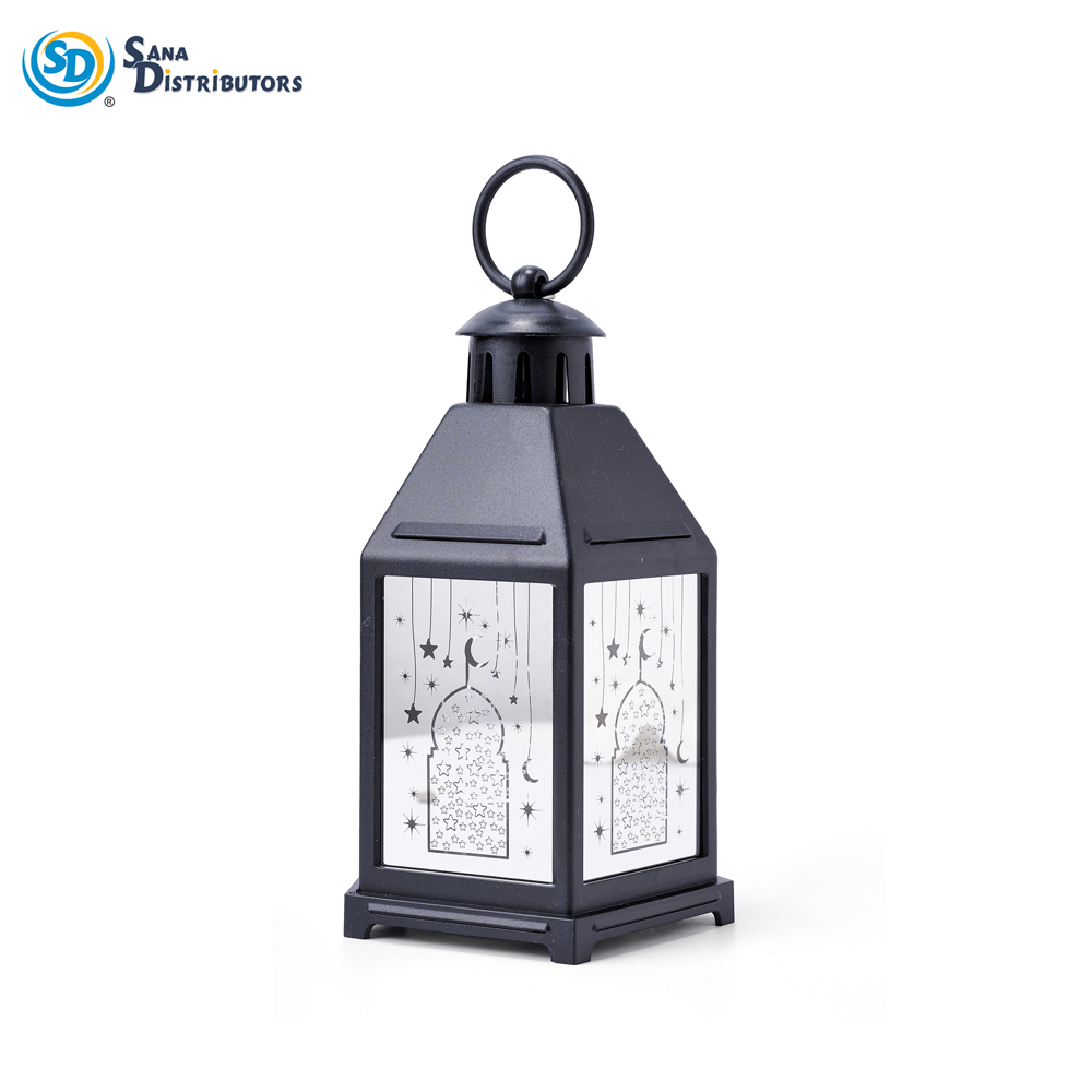 LED Lantern Islamic Style – Black 8.7"