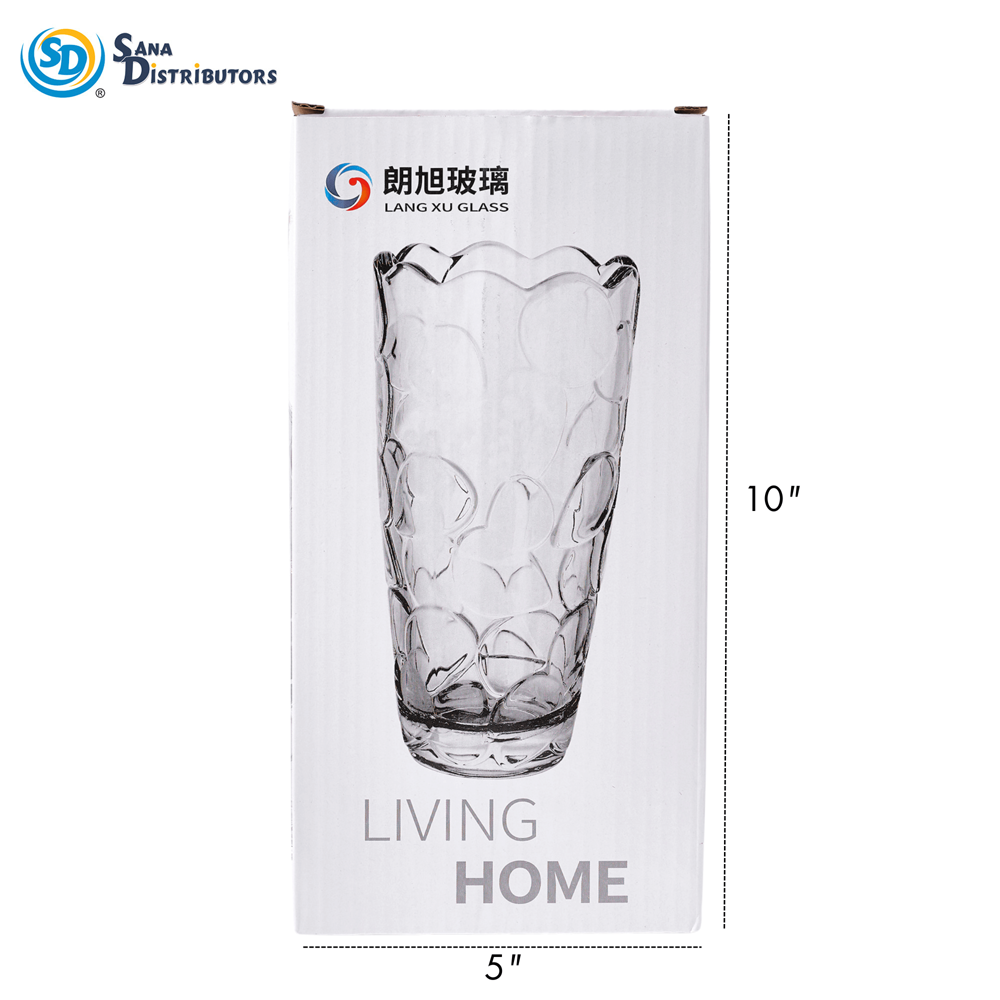 Glass Vase 10" x 3"