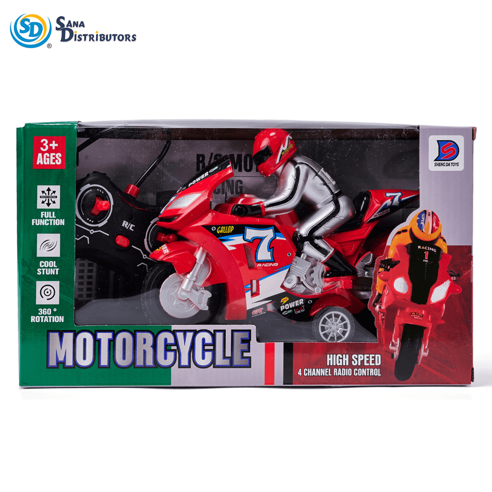 Motorcycle Rider R/c 9"x3"x12"