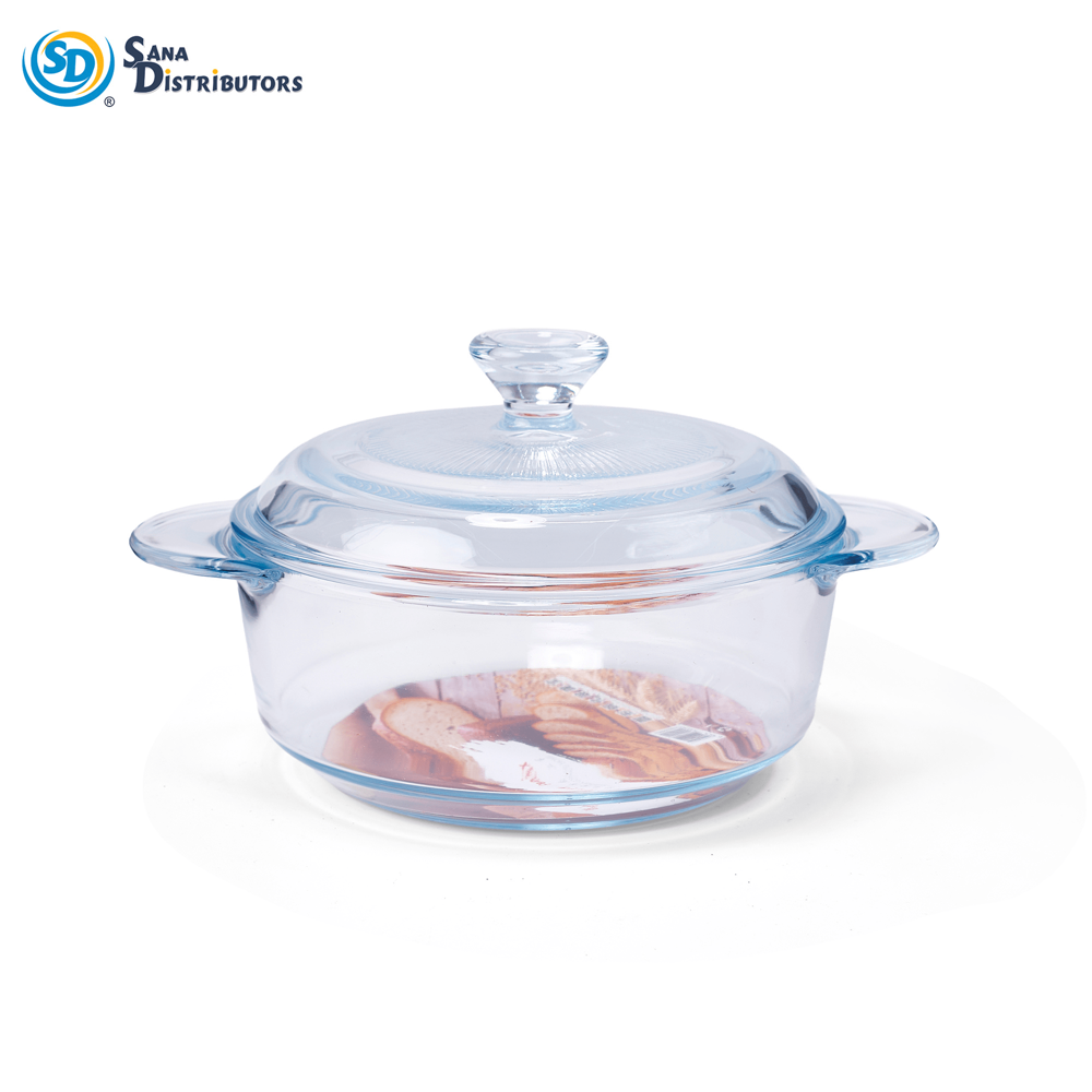 Glass Bowl W/ Lid 6"x7"