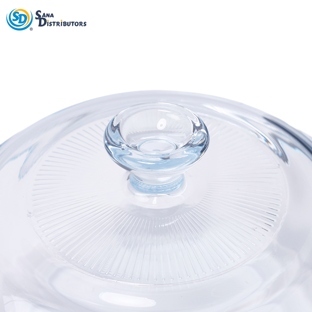 Glass Bowl W/ Lid 6"x7"