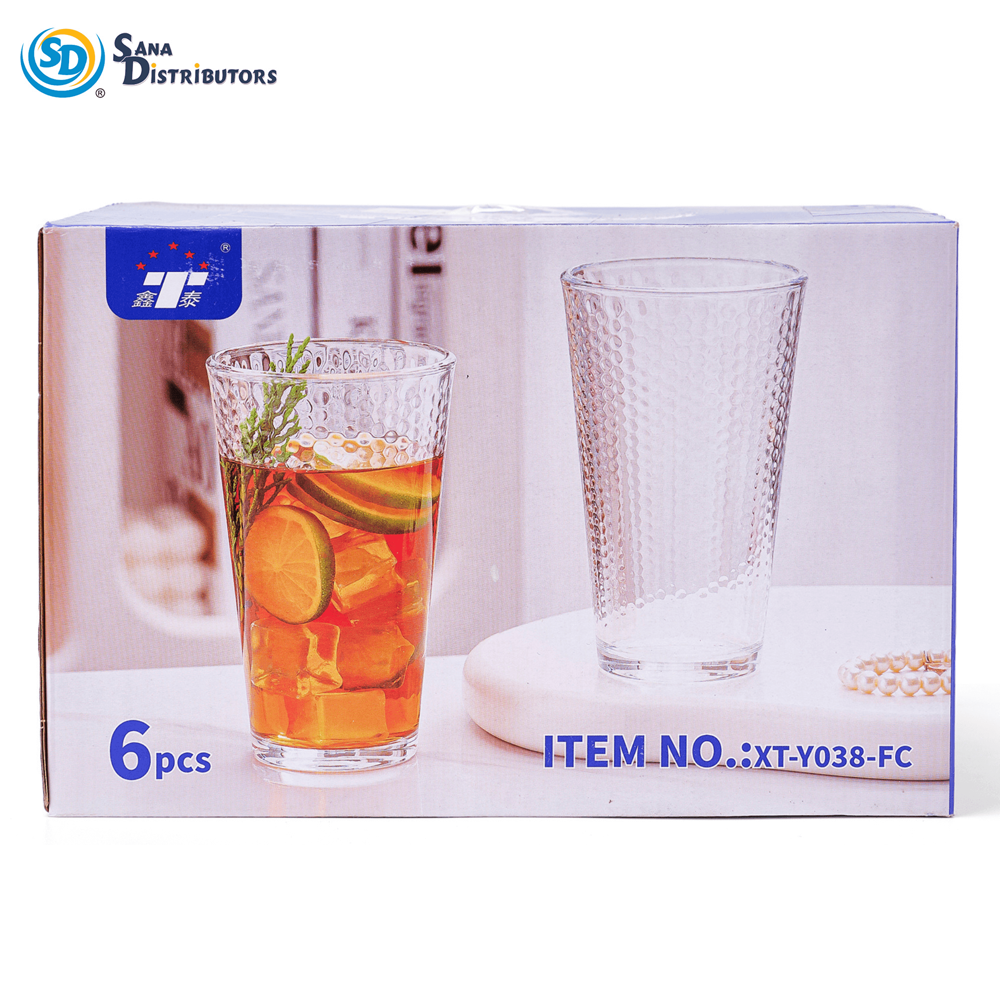 Drinking Glass 6pcs 6"