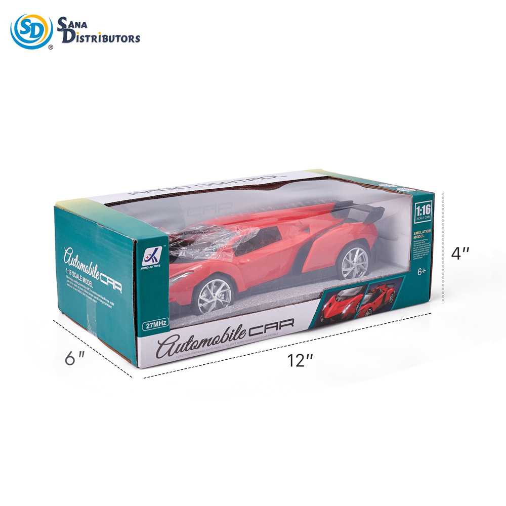 Sports Car R/c Toy 27mhz 6"x4"x12"