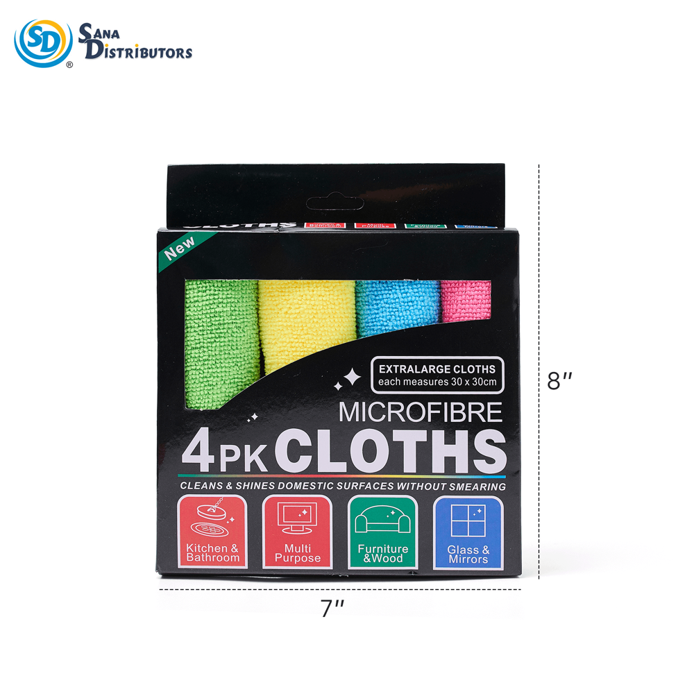 Micro Fibre Cloth 4 Pk
