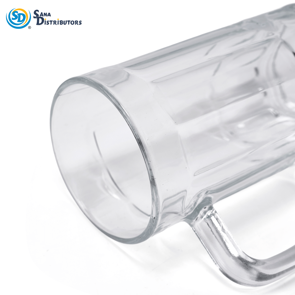 Glass Beer Mugs 2pcs 5" 400 mL