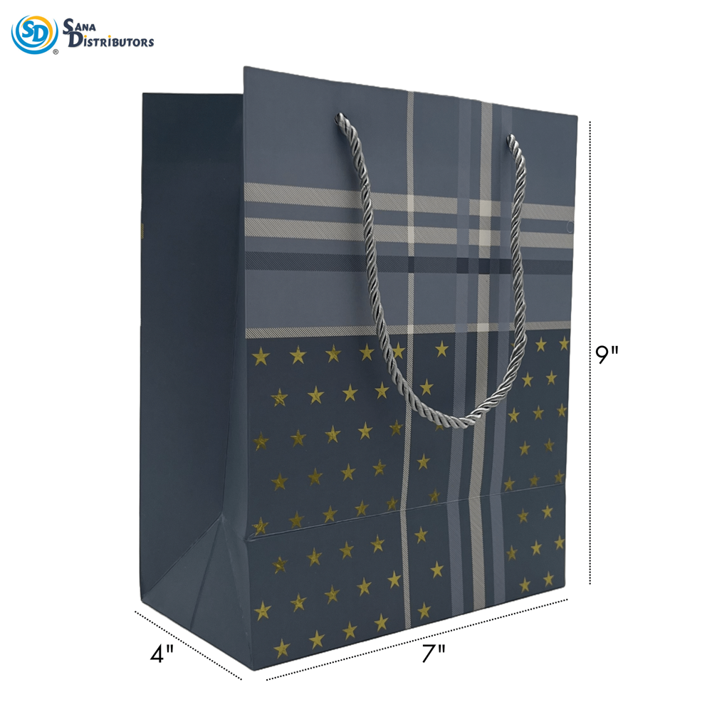 Gift Bags 12pcs 9"x7"x4" Assorted Colors ($0.75 per Unit)