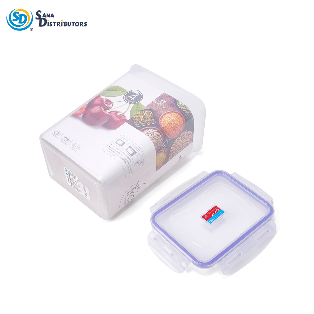 Plastic Storage Container 2500 mL 5"x3.5"x8"