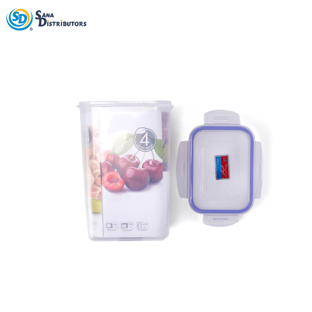 Plastic Storage Container 1300 mL 4.3"x2.8"x7"