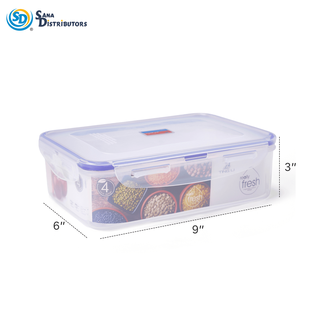 Plastic Food Container 6"x3"x9"