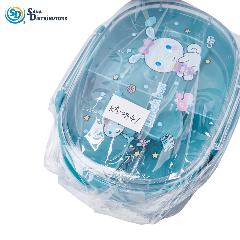 Plastic Lunch Box with Spoon 3.5"x6"