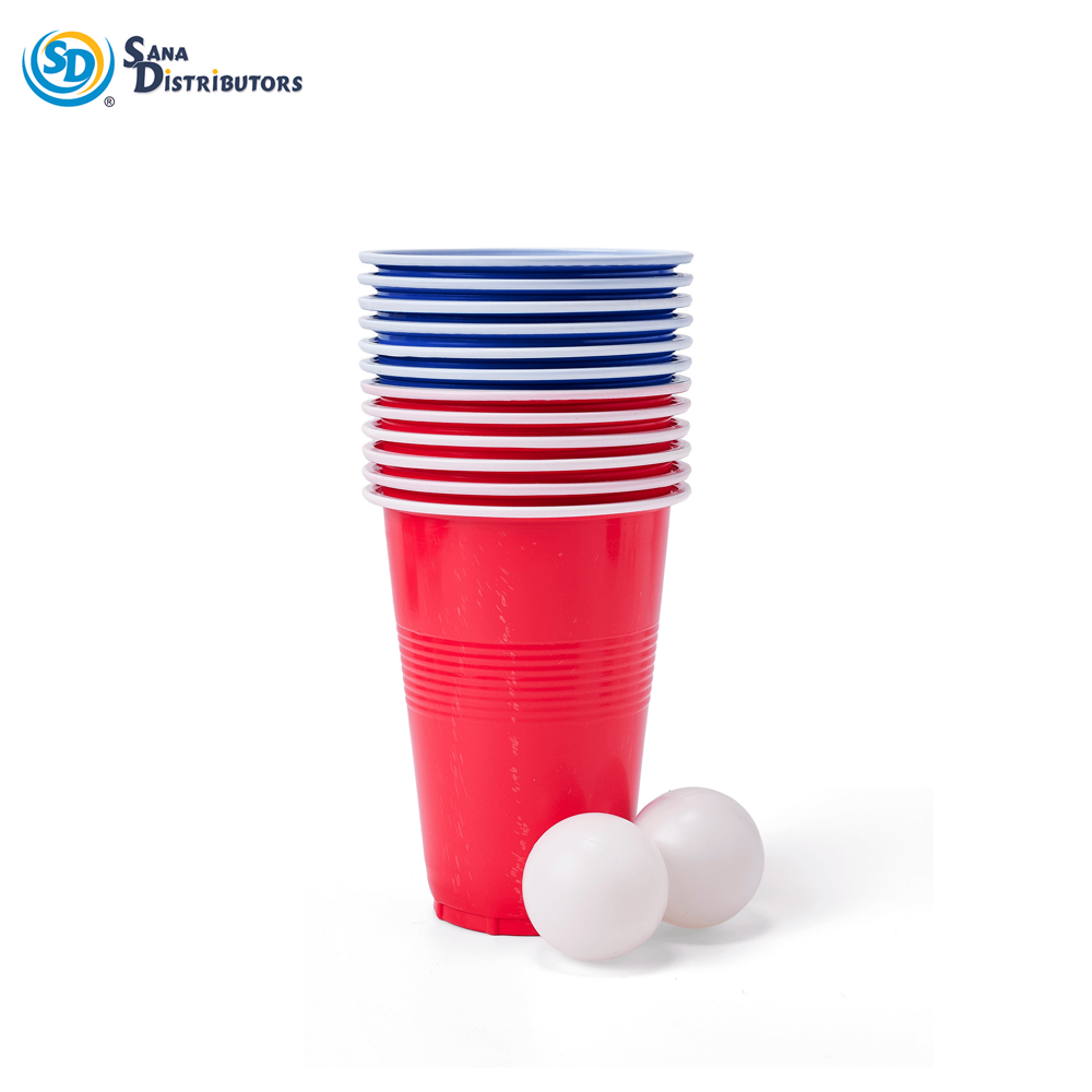 Beer Pong Plastic Cups & Balls 4"x8"