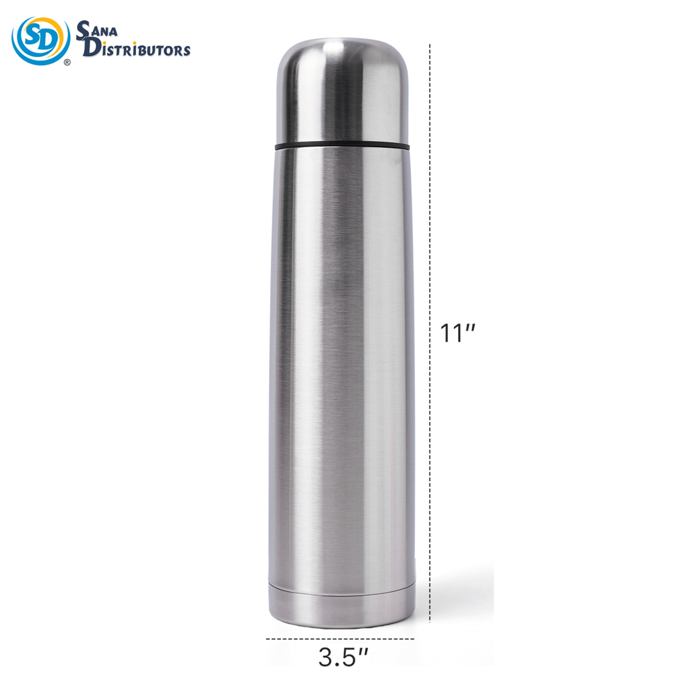 Stainless Steel Vaccum Flask 1000 mL 3.5"x13.5"