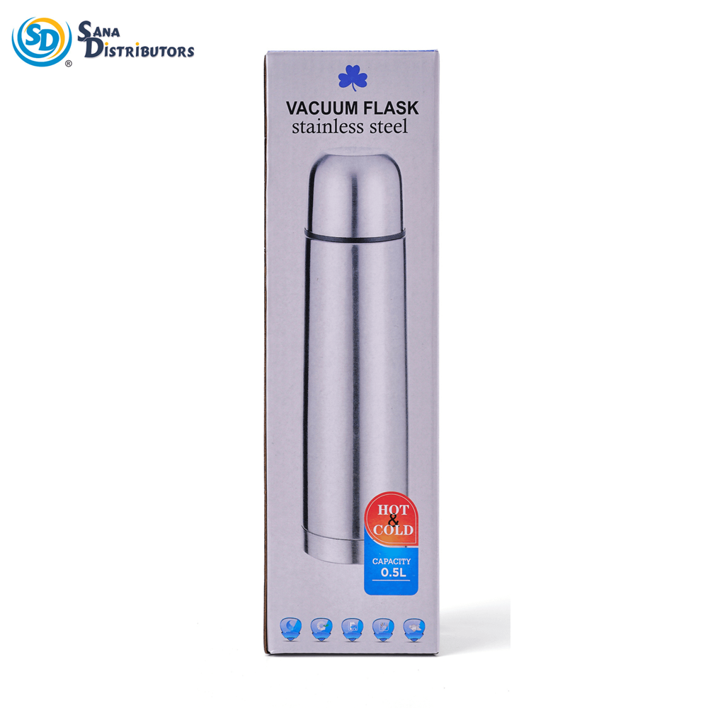 Stainless Steel Vaccum Flask 500 mL 3"x10"