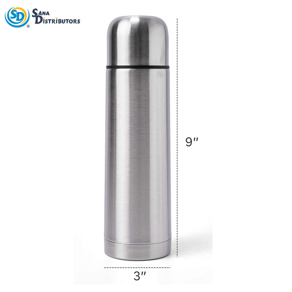Stainless Steel Vaccum Flask 500 mL 3"x10"