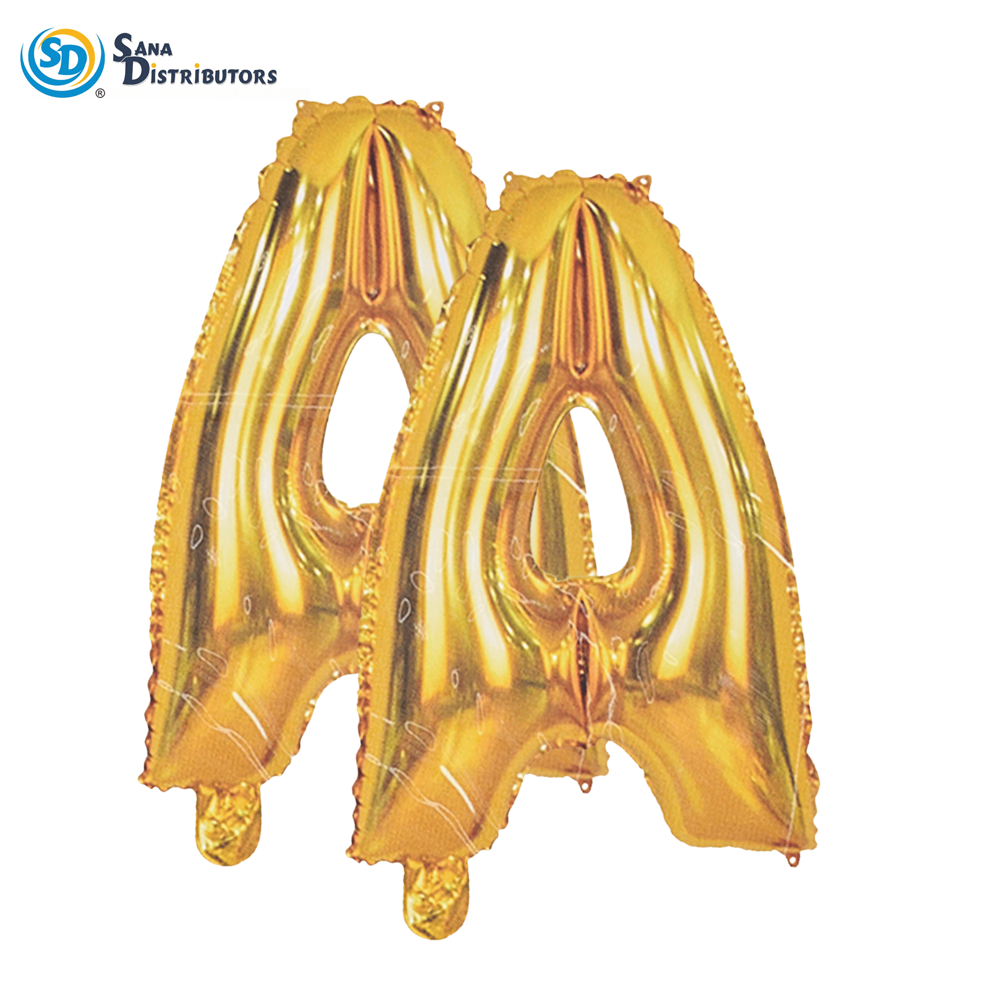 Foil Balloon A to Z Letter- Gold 17"