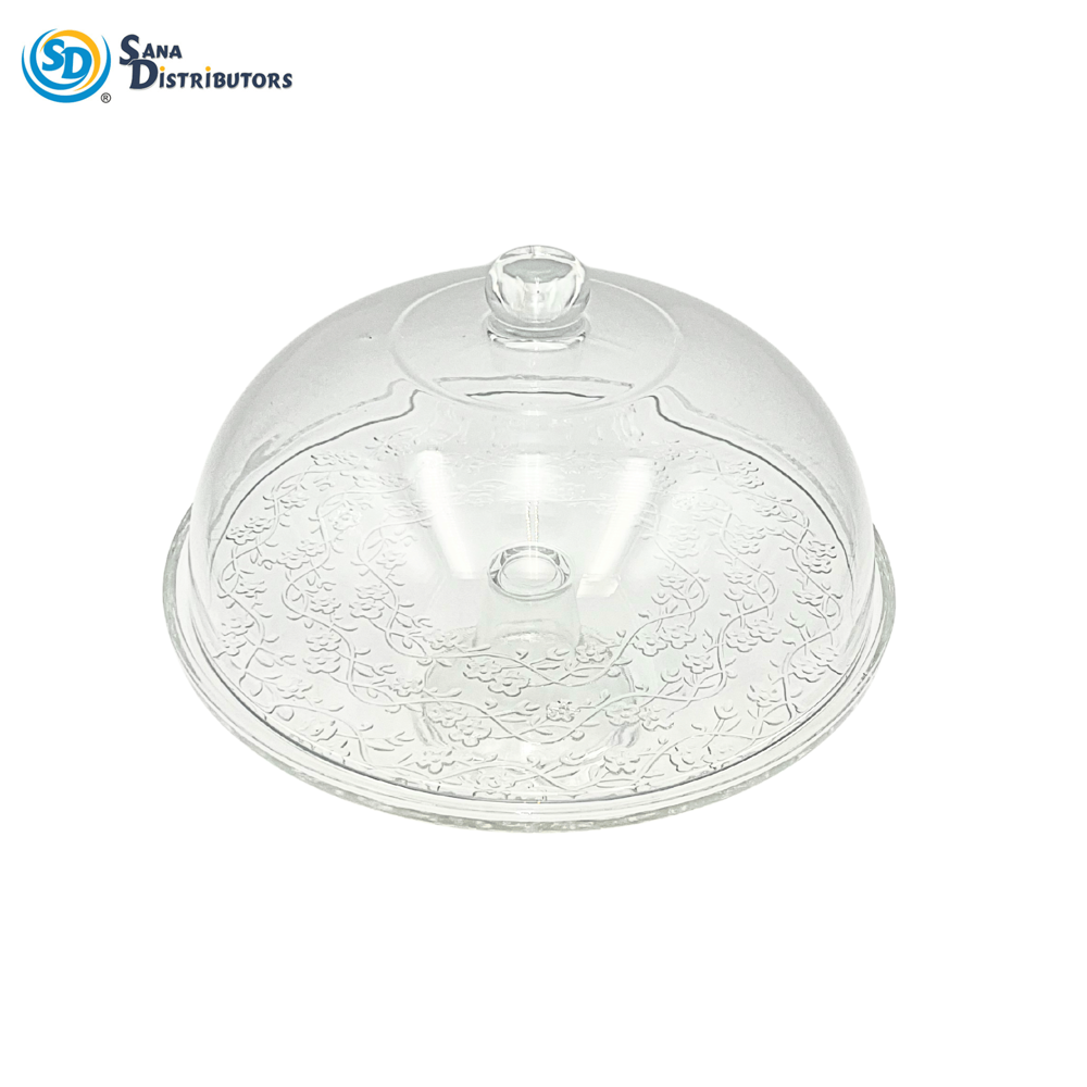 Large Glass Cake Stand with Lid
