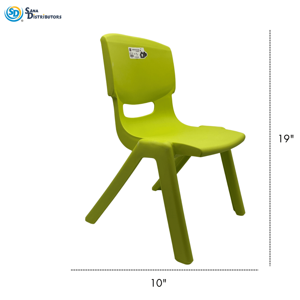 Kids Plastic Chair Ass.colors 10"x19"