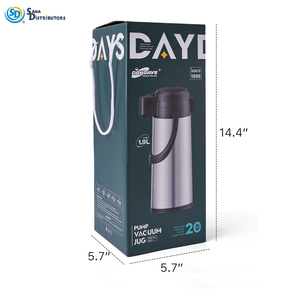 Steel Thermol Jug with Pump 1.9 L