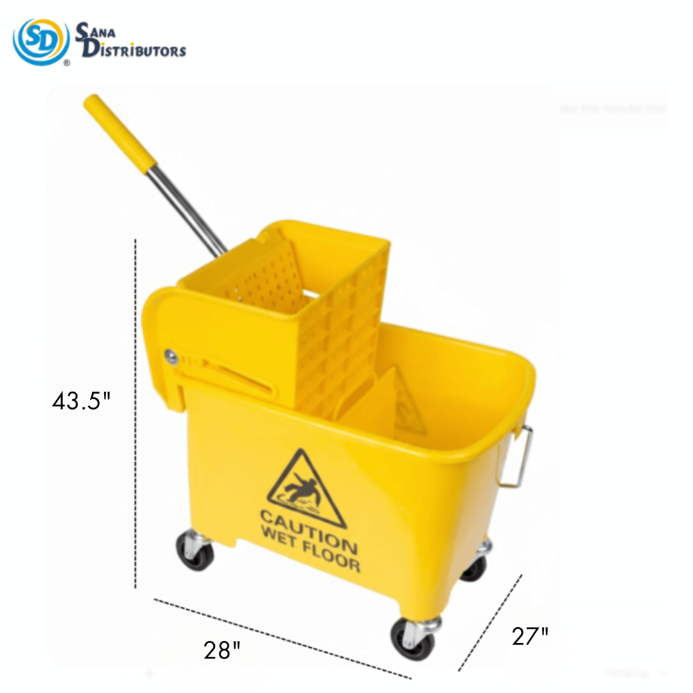 Mop Bucket Wringer Cart 20 L 28"x27.5"x43.5"