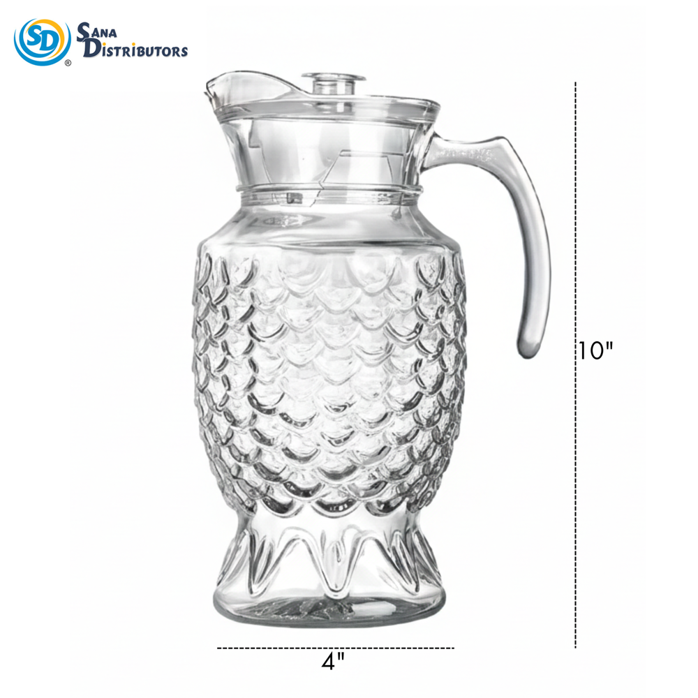 Glass Jug with Cups 7pcs Set