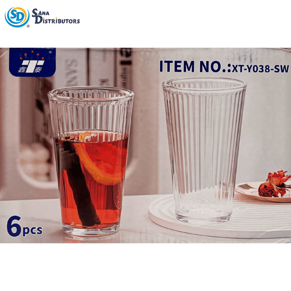 Drinking Glass 6pcs 5.5"