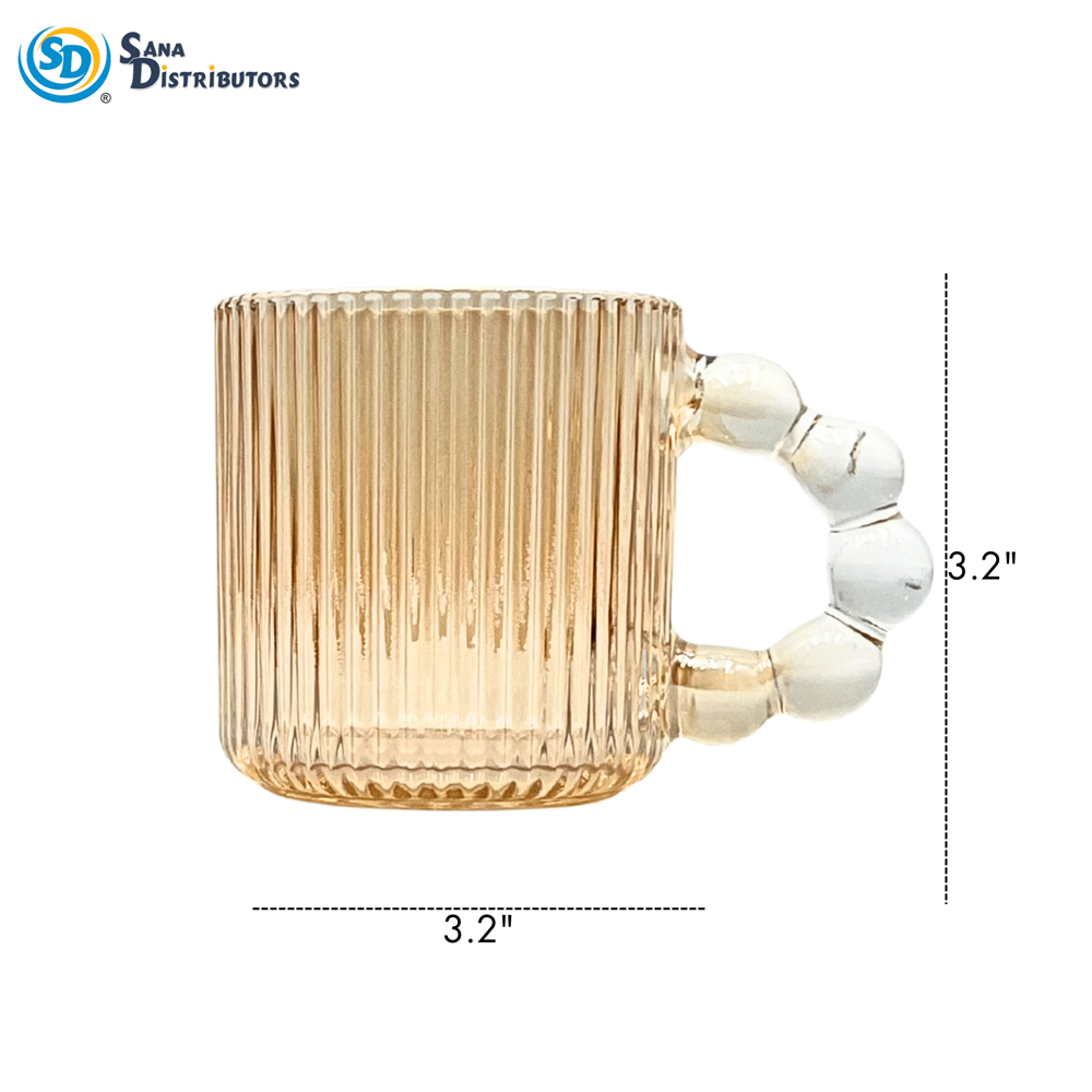 Glass Jug with 6 Cups & Tray 8pcs