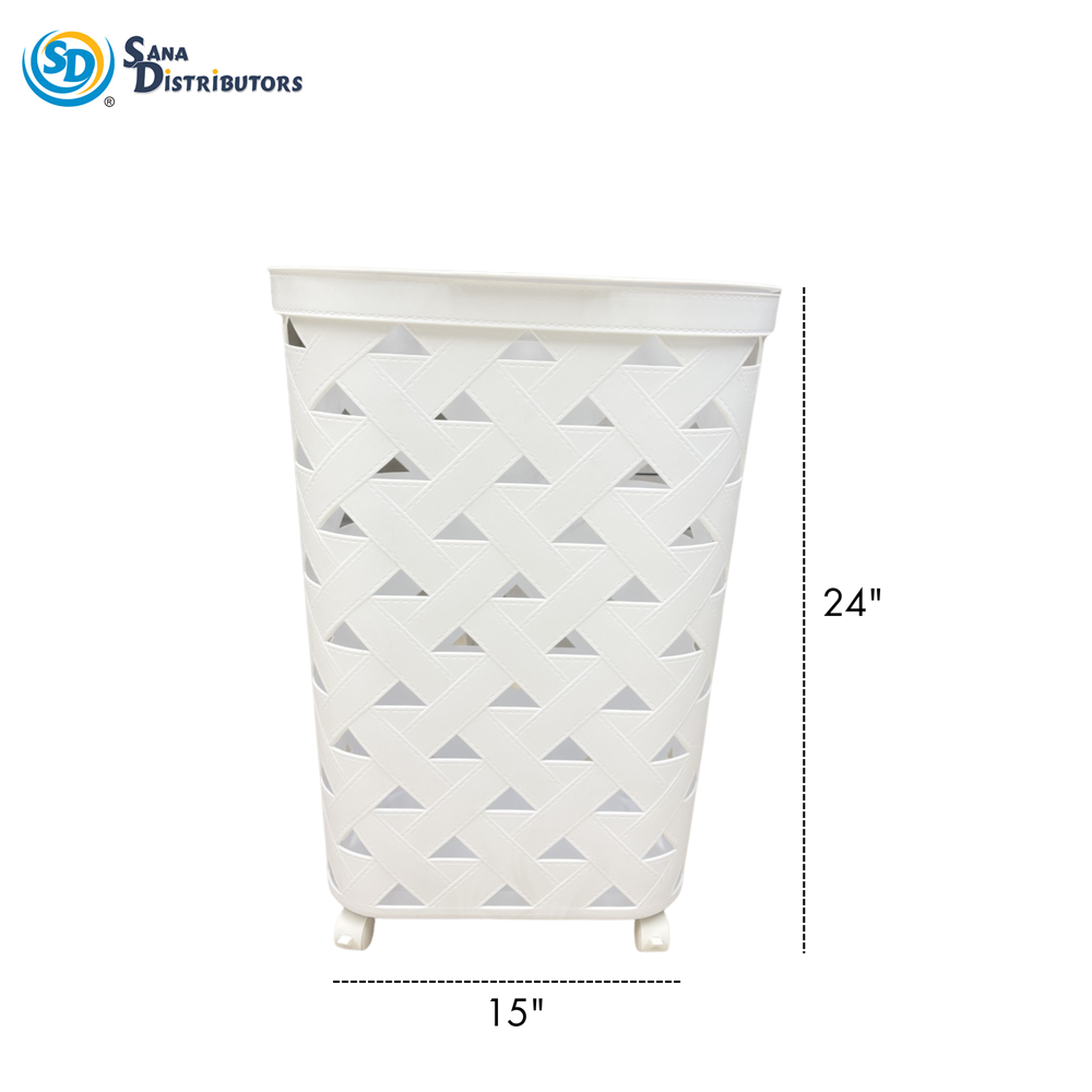 Laundry Basket with Wheels 15"x24"